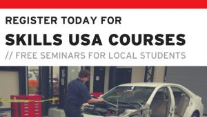 Graphic: Sign up today for Skills USA Courses