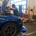 Automotive student competing in SkillsUSA State Competition