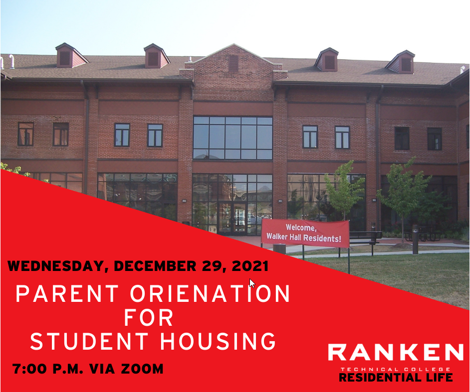 Student Housing on December 29, 2021 at 7:00 p.m. via Zoom